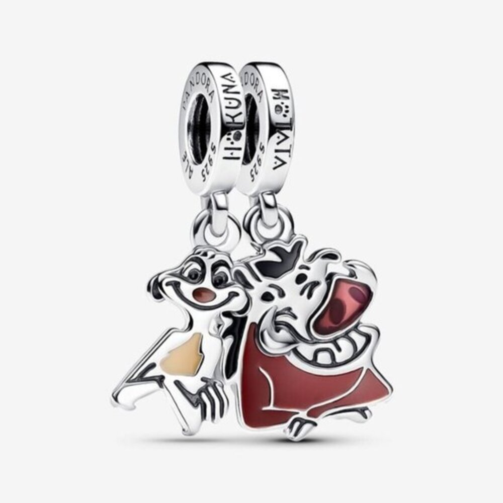 Authentic Disney The Lion King Timon & Pumbaa Splittable Dangle Charm